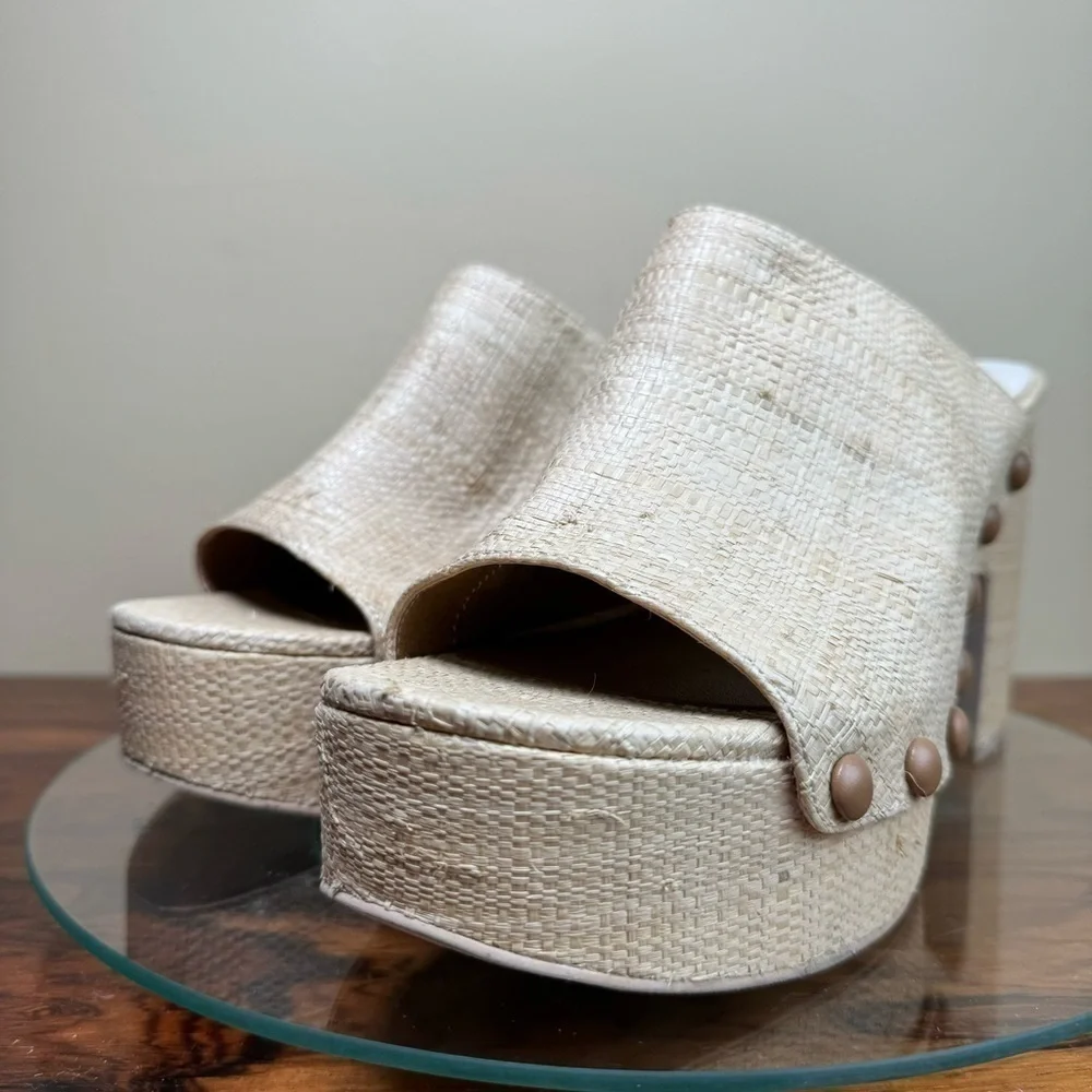 Dolce Vita Emol Heels Natural Raffia